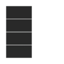 Kit 4 rockers 20Venti series horizontal rectangular (30x15) finish - Fenix NTM