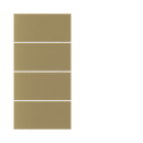 Kit 4 rockers 20Venti series horizontal rectangular (30x15) finish - Metal