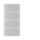 Kit 4 rockers 20Venti series horizontal rectangular (30x15) finish - Metal