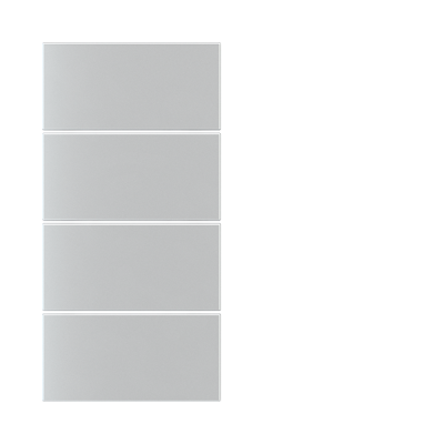 Kit 4 rockers 20Venti series horizontal rectangular (30x15) finish - Metal