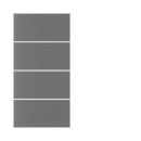 Kit 4 rockers 20Venti series horizontal rectangular (30x15) finish - Metal