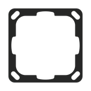 Square mounting support (devices not supplied by Ekinex)