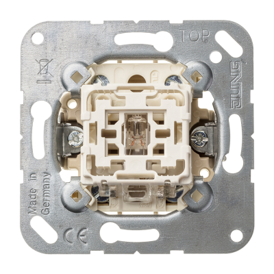 1-gang switch (insert) with indicator light 20 AX 250 V~, 2-pole, 1-way