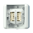 Push-button BCU, neutral position 2-gang, WG 800