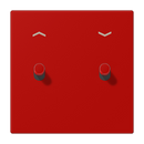 Centre plate with toggle lever "cylinder", 2 toggle levers, with arrow symbols, LS 1912 range