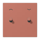 Centre plate with toggle lever "cylinder", 2 toggle levers, with arrow symbols, LS 1912 range