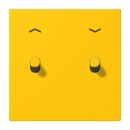 Centre plate with toggle lever "cylinder", 2 toggle levers, with arrow symbols, LS 1912 range