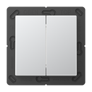 Matter push-button 2-gang, battery-powered, 4-channel, thermoplastic, A range