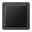 Matter push-button 2-gang, battery-powered, 4-channel, thermoplastic, A range