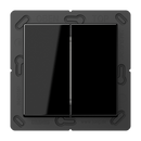 Matter push-button 2-gang, battery-powered, 4-channel, thermoplastic, A range