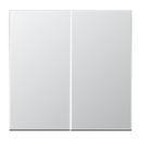 Matter push-button 2-gang, battery-powered, 4-channel, thermoplastic lacquered, LS range