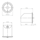 Mini Presence Detector 360°, flush mounted, White Matt finish