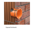O-range ECON® Fix one-gang junction box, air-tight, Depth 62 mm (PK25)