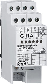 KNX binary input, 6-gang 10 - 230 V AC/DC