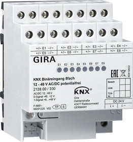 KNX binary input 8-gang 12 - 48 V AC/DC/zero-voltage