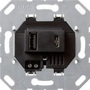 Insert for USB power supply, 2-gang Outputs Type A & C