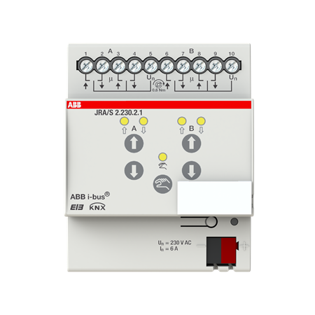 JRA/S2.230.2.1 Blind/Roller Shutter Actuator with Manual Operation 230 V AC MDRC 2-fold