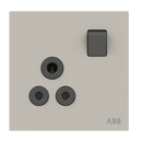 BS DP round pin switched outlet 5A