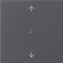 KNX RF operating top unit, 1-gang with arrow symbols System 55