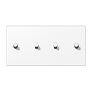 2 Gang Centre plate with toggle lever "cylinder" (horizontal)