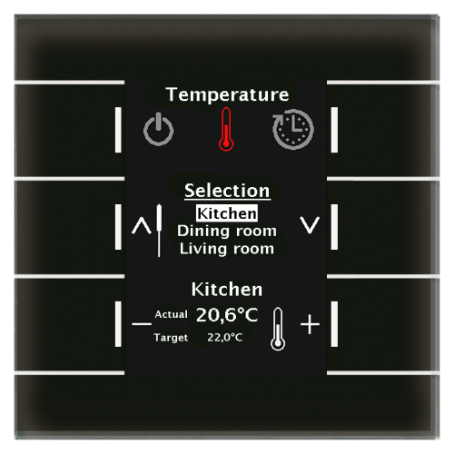 Glass Central Operation Unit Smart with colour display