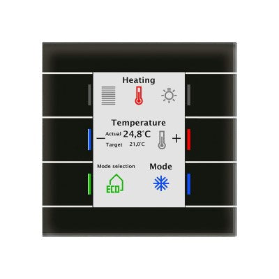 Glass Push Button II Smart with temperature sensor