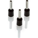 Ferrule, Cord End French Type, Bootlace Ferrule 1.5mm2x8mm - Black