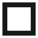 Square plate - window 60x60mm - Plastic - Deep