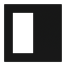 Deep square plate (30x60 mm window) - Plastic