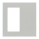 Deep square plate (30x60 mm window) - Plastic