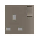 Power socket front cover - Metal