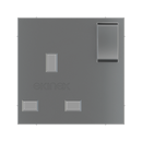Power socket front cover - Metal