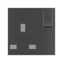 Power socket front cover - Metal