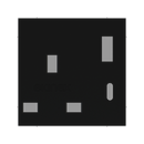 Power socket front cover - Plastic