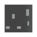 Power socket front cover - Metal