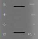 Multisensor cover with symbols and vents aluminum