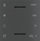 Multisensor cover with symbols and vents aluminum