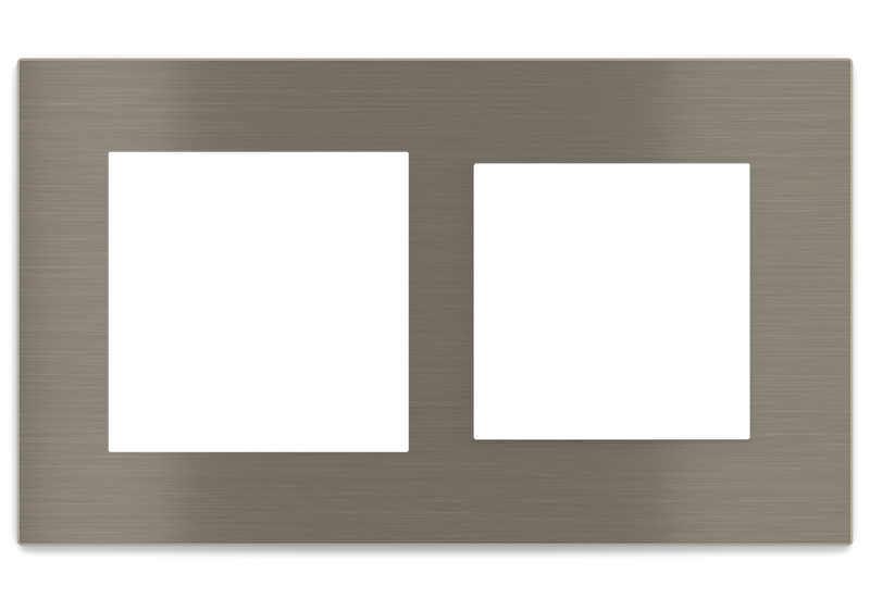 2-fold plate - window 60x55mm - Metal- Surface