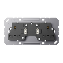 Switched socket insert BS without indicator light