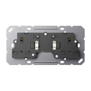 Switched socket insert BS with indicator light