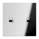 Centre plate with toggle lever "cube" - Chrome