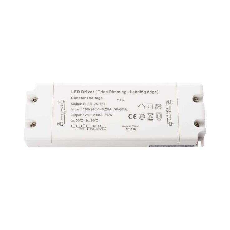 TRIAC Dimmable Constant Voltage LED Driver 25W